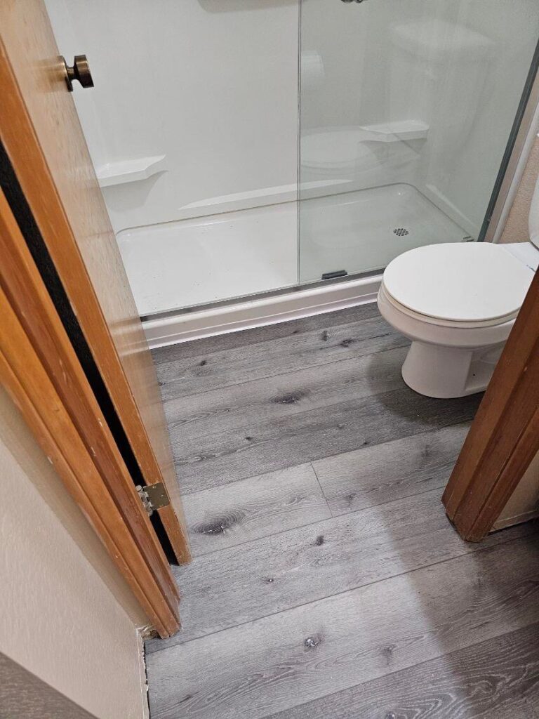 luxury vinyl plank bathroom flooring San Diego