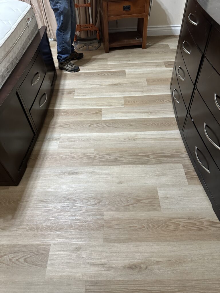 LVP flooring San Diego bedroom